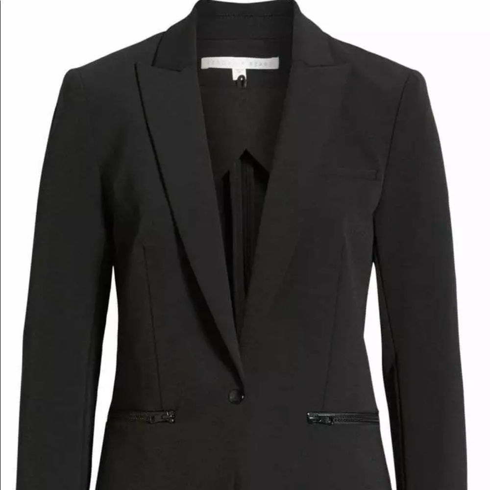 Veronica Beard Scuba Black Jacket Size 10 EUC